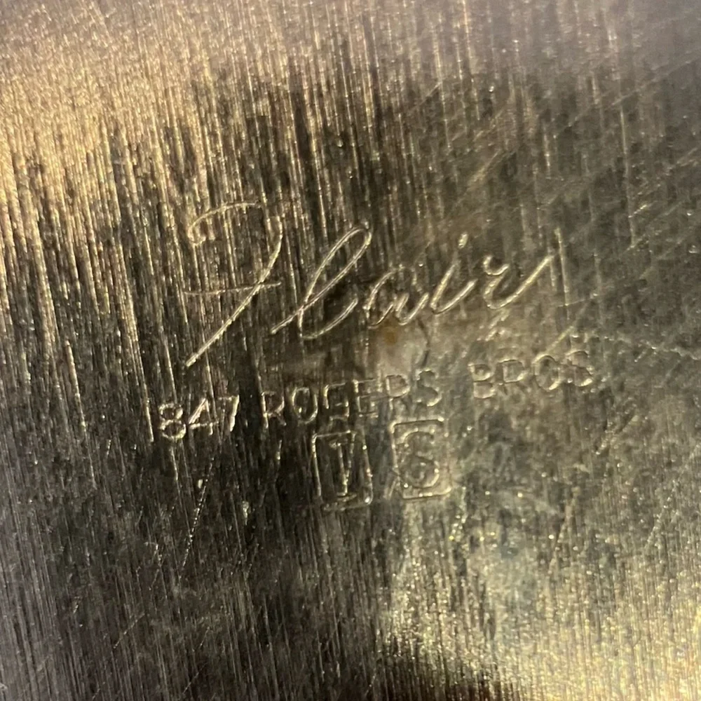 1847 Rogers & Bros Silverplate Tray FLAIR Modernism VTG‎